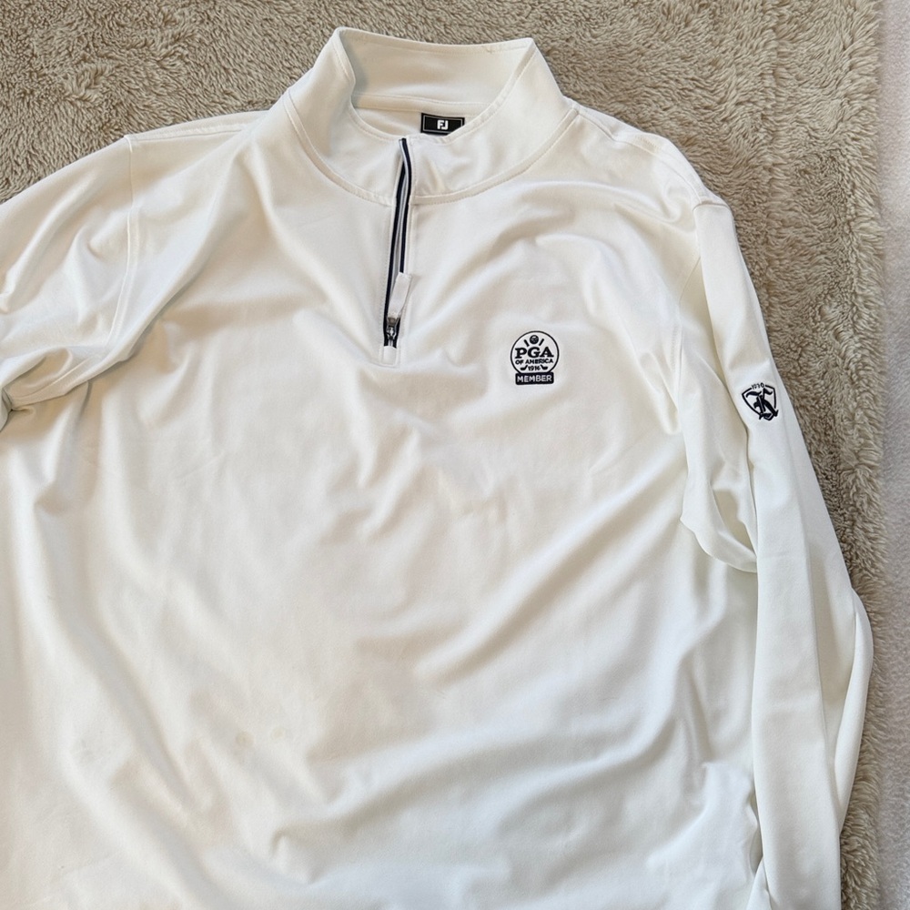 Footjoy Golf White Quarter-Zip Pullover